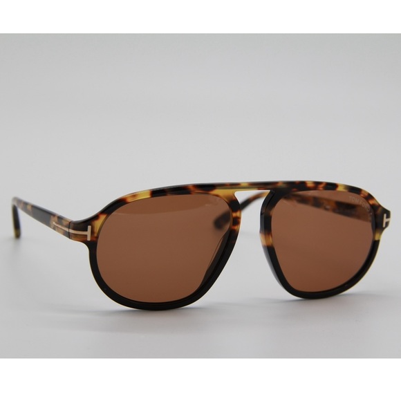 NEW TOM FORD HARRISON TF755 56E AVIATOR SUNGLASSES TOM FORD TF755/S BROWN - Picture 6 of 10